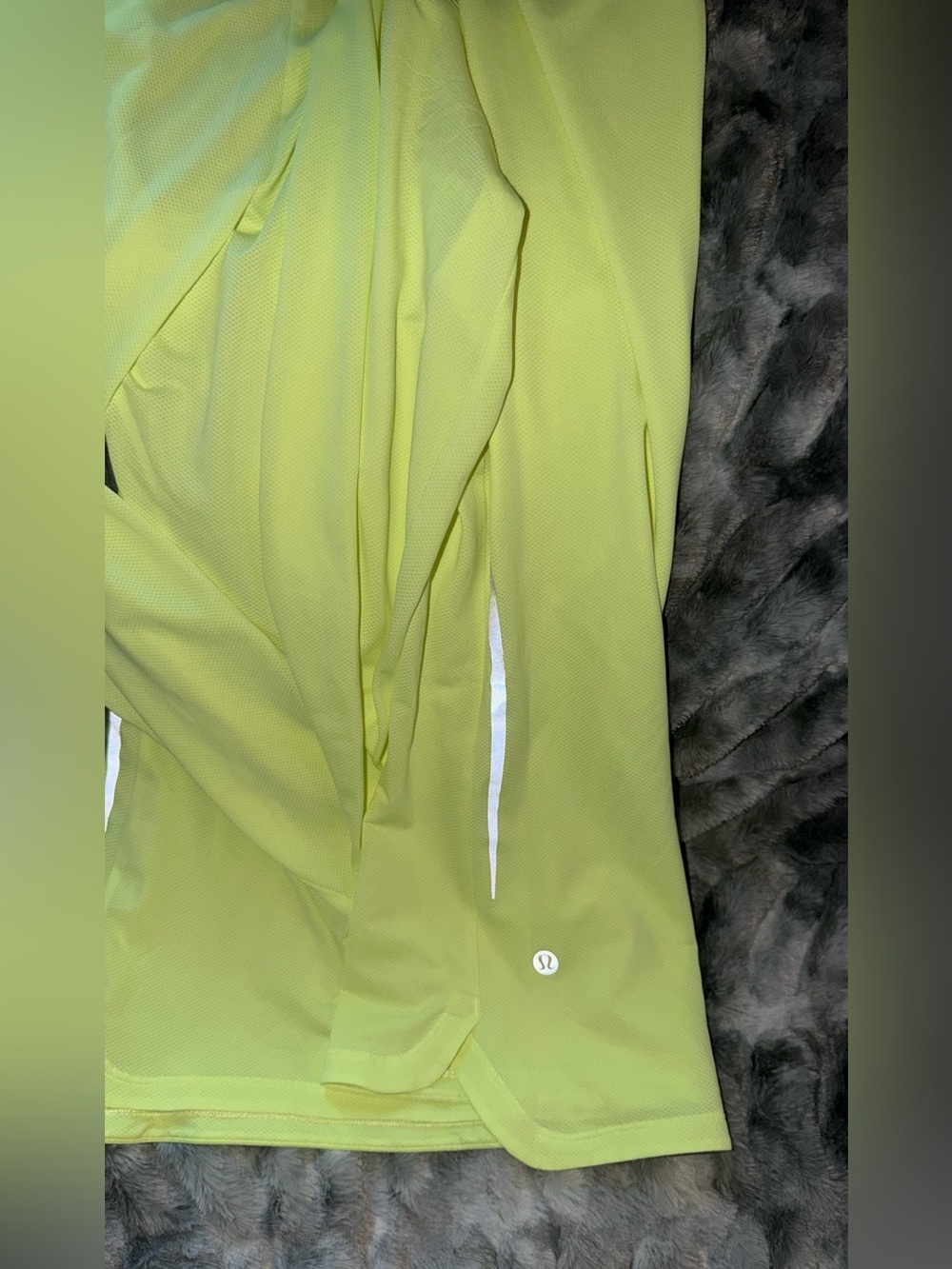 lululemon athletica Neon Yellow Long Sleeve Performance Top - Picture 2 of 3